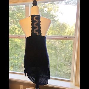 🍁Navy blue women’s halter dress cute w boots